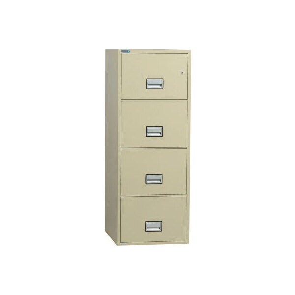 Phoenix Safe International Phoenix Safe Vertical 25" 4-Drawer Letter Fire and Water Resistant File Cabinet, Putty - LTR4W25P LTR4W25P - main